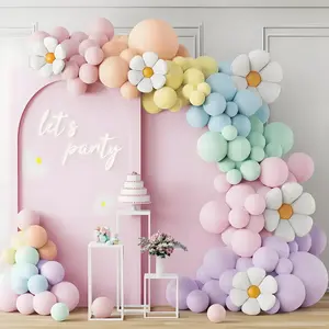 Balloon Arch Kit, Balloon Garland Arch Kit with Daisy Foil, Party Balloon Set for Birthday Wedding Baby Shower Decoration, Balloon Decorations Kit