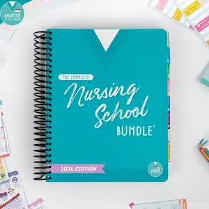 Complete Nursing School Bundle, Spiral Bound NCLEX Study Guide with Nursing Notes, Med Surg, Pharmacology and Clinical Review