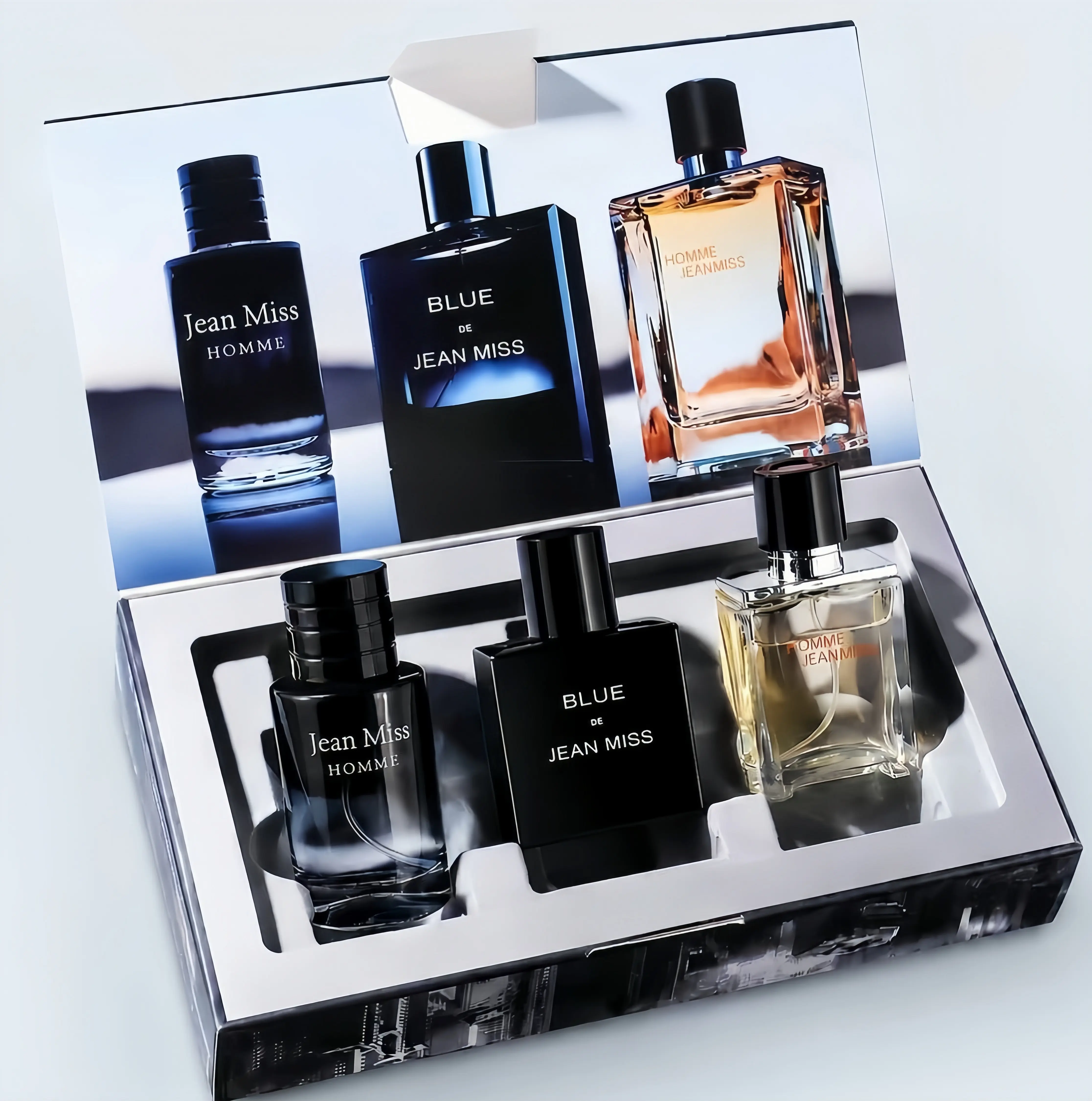 Jean Miss Men's Perfume Set 3x30mlI Citrus, Woody &Spicy Notes | Long Lasting Cologne for Men, Daily &Office Wear|perfect birthday gift|Gift for Couples| fragrance ensemble set| different flavor