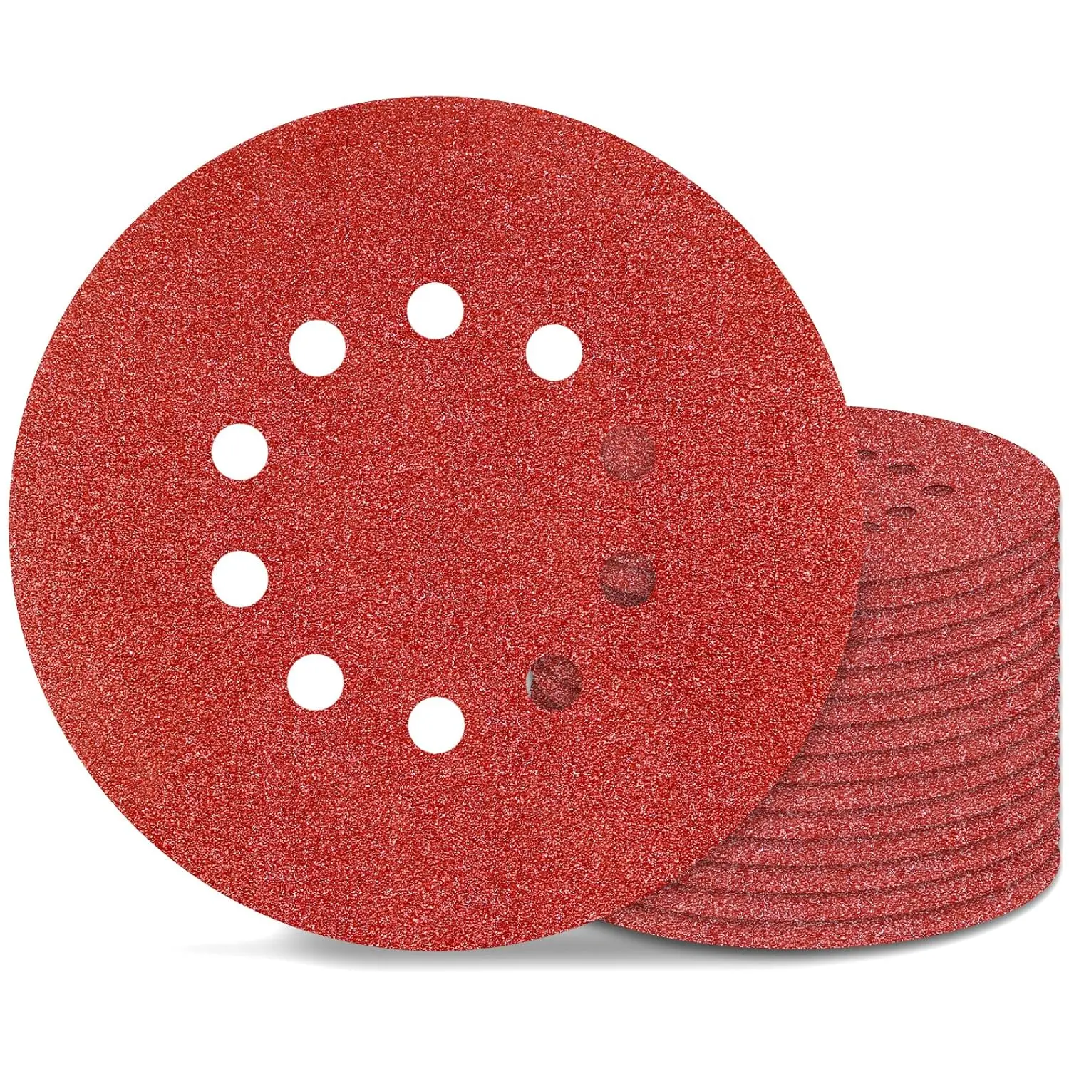 9-Inch 10-Hole 60 Grit Hook-and-Loop Drywall Sandpaper Discs, 15-Count Abrasive Pads for Popcorn Ceiling Sander, Popcorn Ceiling Removal, Drywall Work, Interior Walls