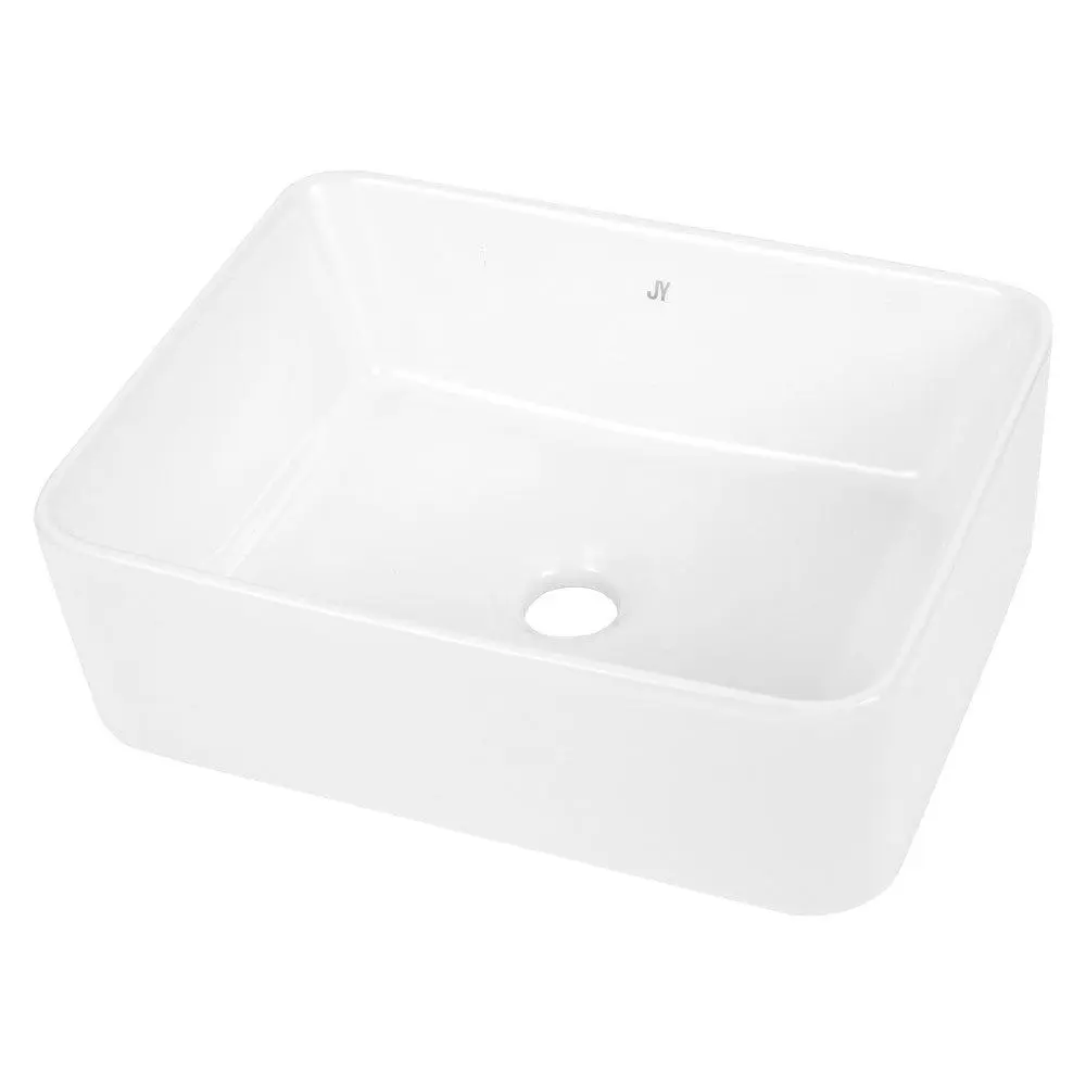 Ferbon 16 in. W x 12 in. D Modern Rectangular Ceramic Above Counter Vessel Bathroom Vanity Sink Basin