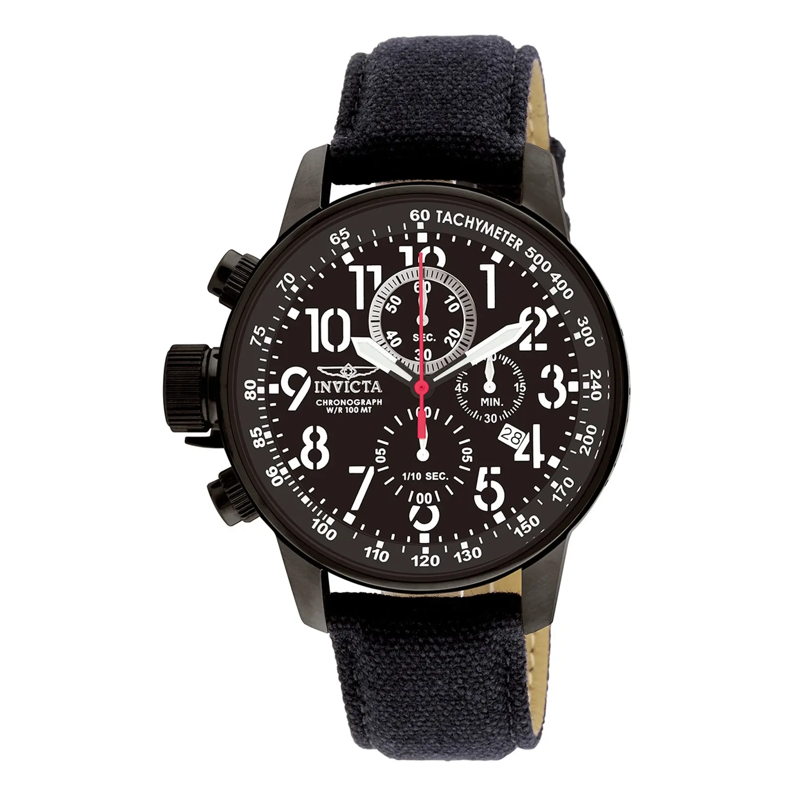 Blackout Invicta Men's I-Force Lefty Chronograph Watch - 46mm Black Dial Gunmetal Heavy Sporty Statement Wristwatch