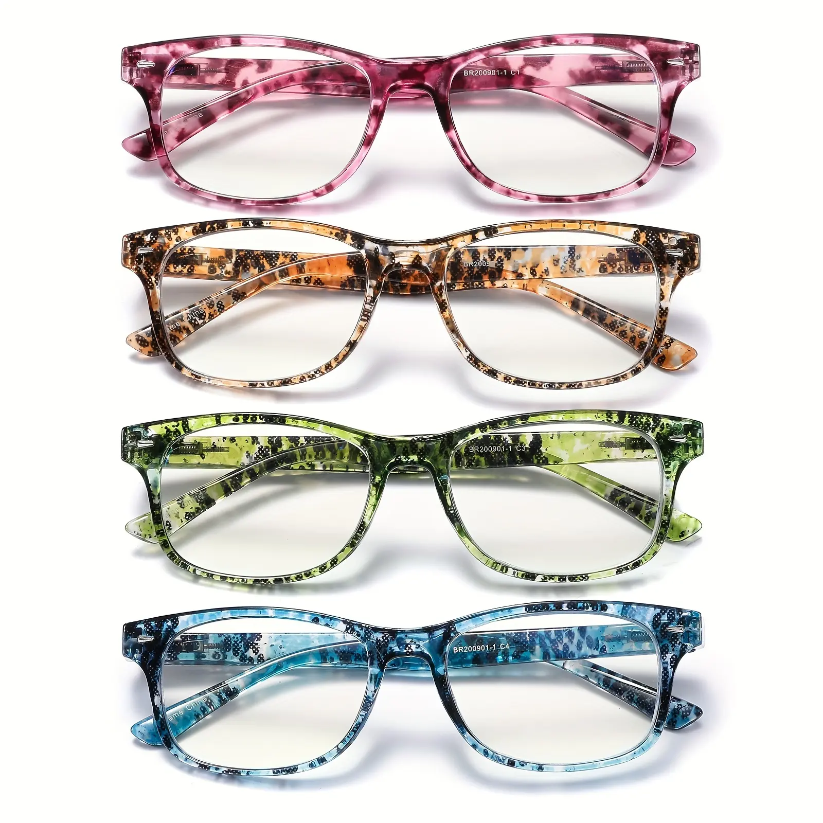 4Pack Women's Anti-blue Glasses, Women's Computer Glasses, Anti-glare Glasses High Quality Eyewear Trendy Frames