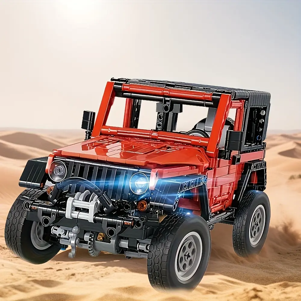 1287-Piece ABS Plastic All-Terrain Vehicle Building Brick Set, Geometric Magnetic Puzzle Block Cars, Collectibles, High-End DIY Photo Frame Decoration, Custom Collectible Brick Set Cars