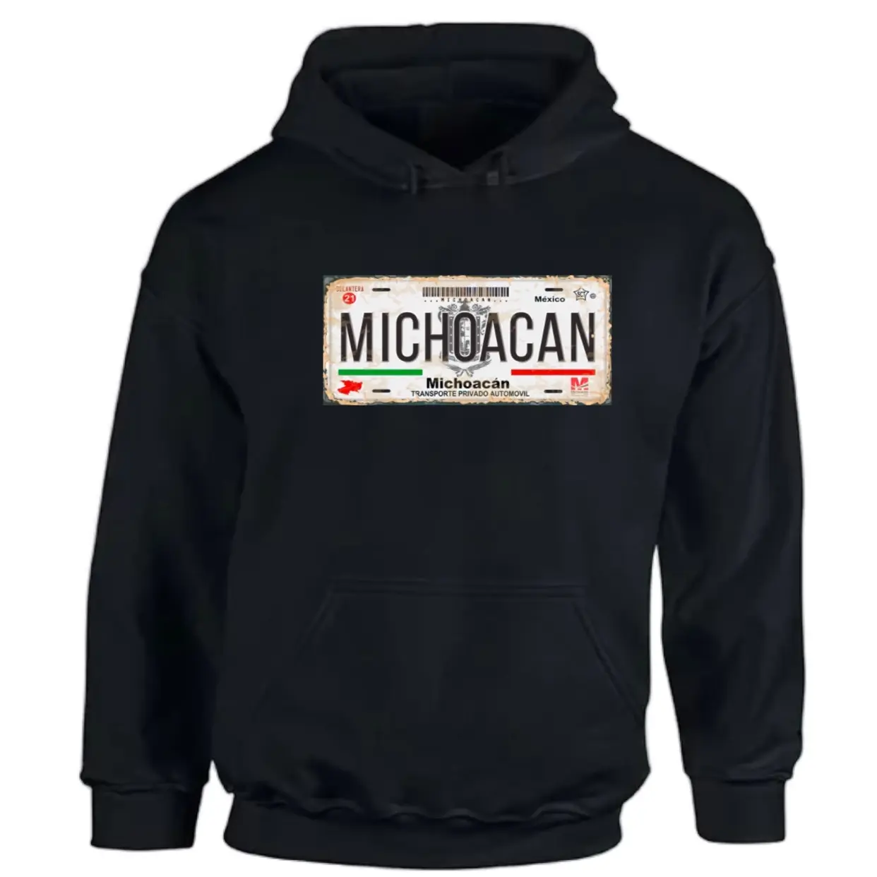 Mexico Placa Cotton Custom Hoodie S M L XL XXL Casual Menswear Stylish Collared Overall Sweaters Tops Pullover Long Sleeve Plain Pocket - Sweatshirts