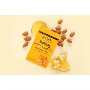 Que Bella Soothing Honey & Almond Hydrating Gel Mask with Almond Oil, Grapeseed Oil, Coconut Oil, and Baobab Oil - Calming, Cocoa