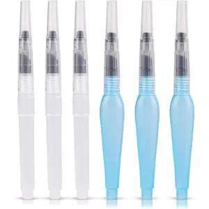 6pcs Envelope Moisteners, Pencil Style Letter Sealer Envelope & Stamp Moisteners with Nylon Bristle Envelope Licker Tool Mailing Moistener Wetter Roller for Office School Home (White & Blue)