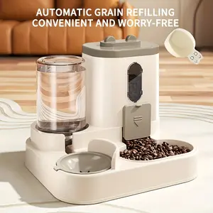 Automatic Cat Feeder Quantitative Feeding  to Ensure The Health Of Your Pet's Diet Cute And Interesting Water And Food Dispenser,Christmas Gift,Automatic Cat Feeder & Water Dispenser 2-in-1 – Smart Portion Control Pet Feeding Station