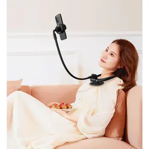 Ergonomic Neck Phone Holder – EVA Cushion Reduces Pressure | Magnetic Lock Strong Hold | 360° Rotation for Portrait or Landscape | Live Streaming Pro
