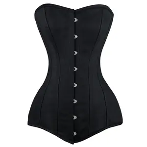 Charmian Women's 26 Steel Boned Cotton Long Torso Hourglass Body Shaper Corset