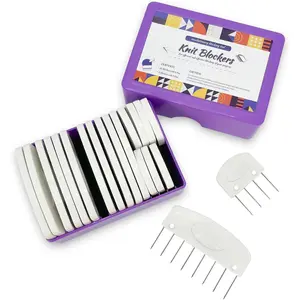 20Pcs Knit Blockers Pins Kit, Knit Blocking Combs for Crochet Knitting Blocking Board Mats, Crochet Blocking Pins for Crochet Projects Sewing Lace Needlework Projects Tool