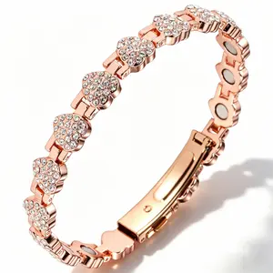 gifts for women! Pure Copper Bracelets for Women: Ultra Strength Magnetic Bracelet with 3500 Gauss Magnets & Sparkling Cubic Zirconia, Adjustable Charm bracelets, Ideal womens gifts