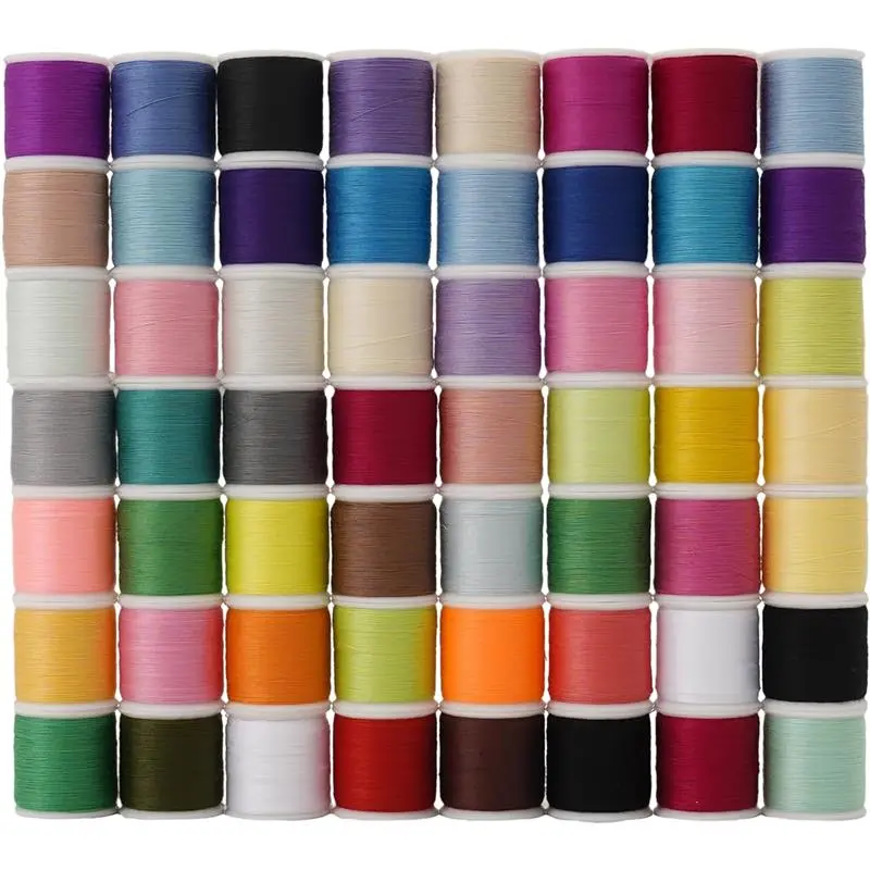 56 Spools Sewing Thread Kit for Hand Sewing and Machine Sewing Use, Colorful Polyester Thread Set 100 Yards Per Spool, 5600 Yards Total