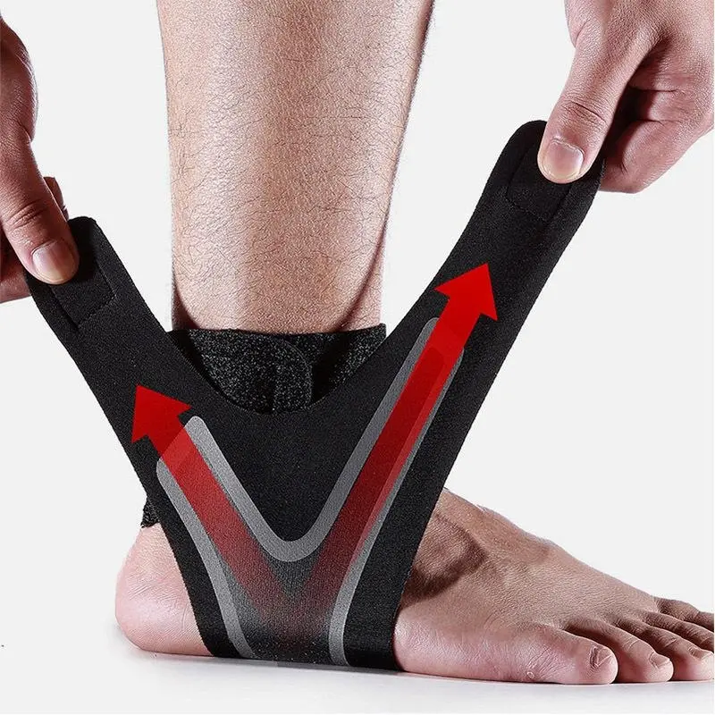 2PCS Ankle Brace Support Sports Anti Sprain Ankle Supporter Brace Strap Adjustable Comfortable Foot