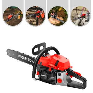 Petrol Chainsaw 20 Inch Handheld Gasoline Chainsaw 58cc 2kw 10500rpm 2Stroke Engine for Wood Cutting Felling Pruning Safe Comfortable Easy to Use