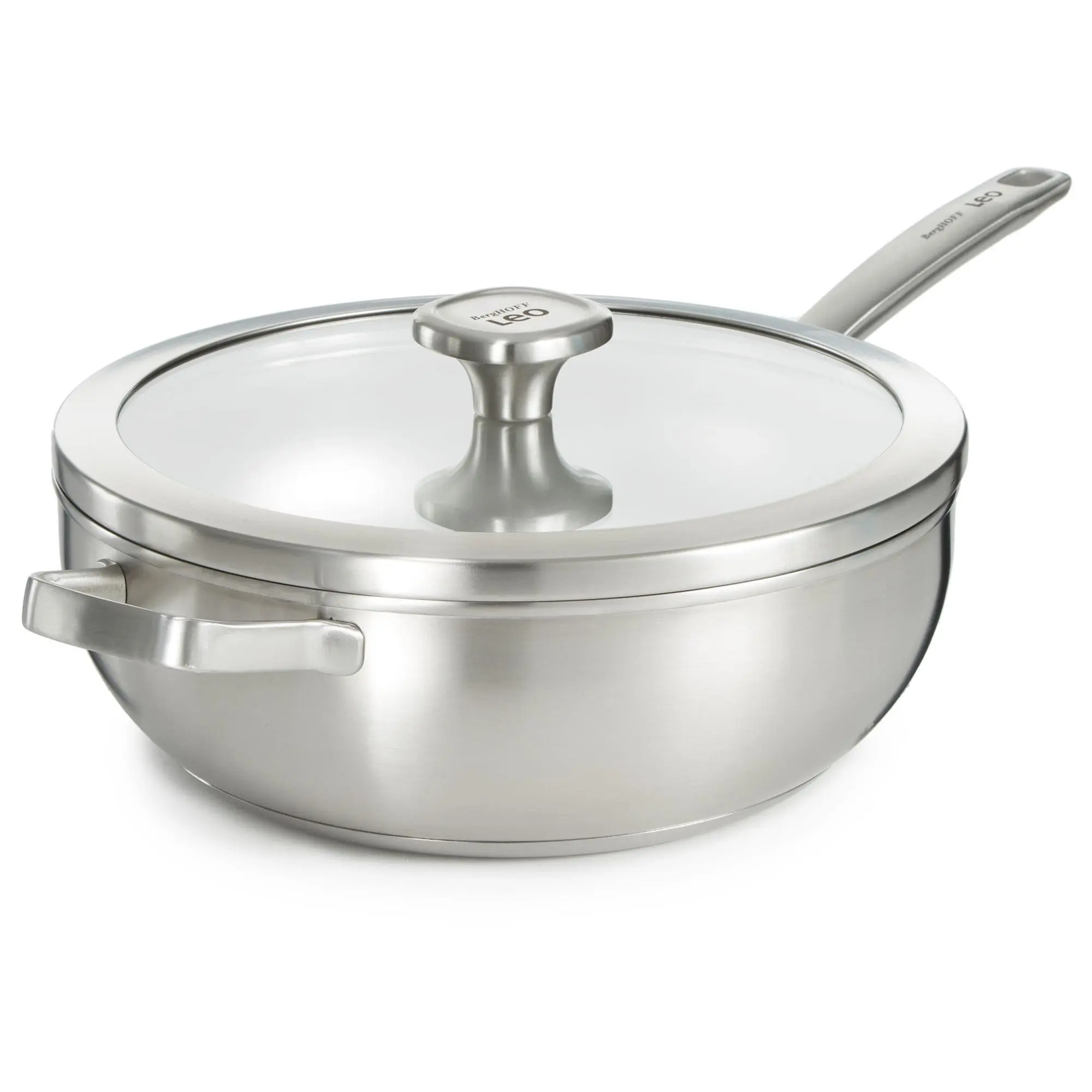 BergHOFF Graphite Recycled 18/10 Stainless Steel Wok, 5.2qt BergHOFF Graphite Recycled 18/10 Stainless Steel Wok, 5.2qt