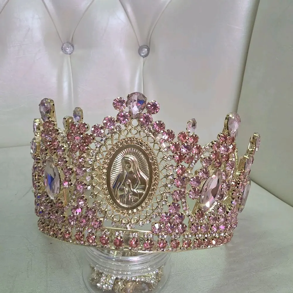 Pink/Gold Virgen Mary Quince crown