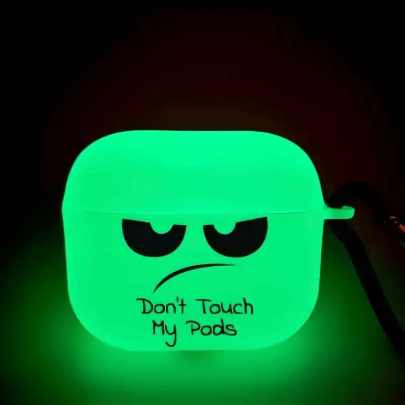 Don't Touch My Pods Glow In the Dark AirPod Pro  Case with Unique Expression and Protective Design
