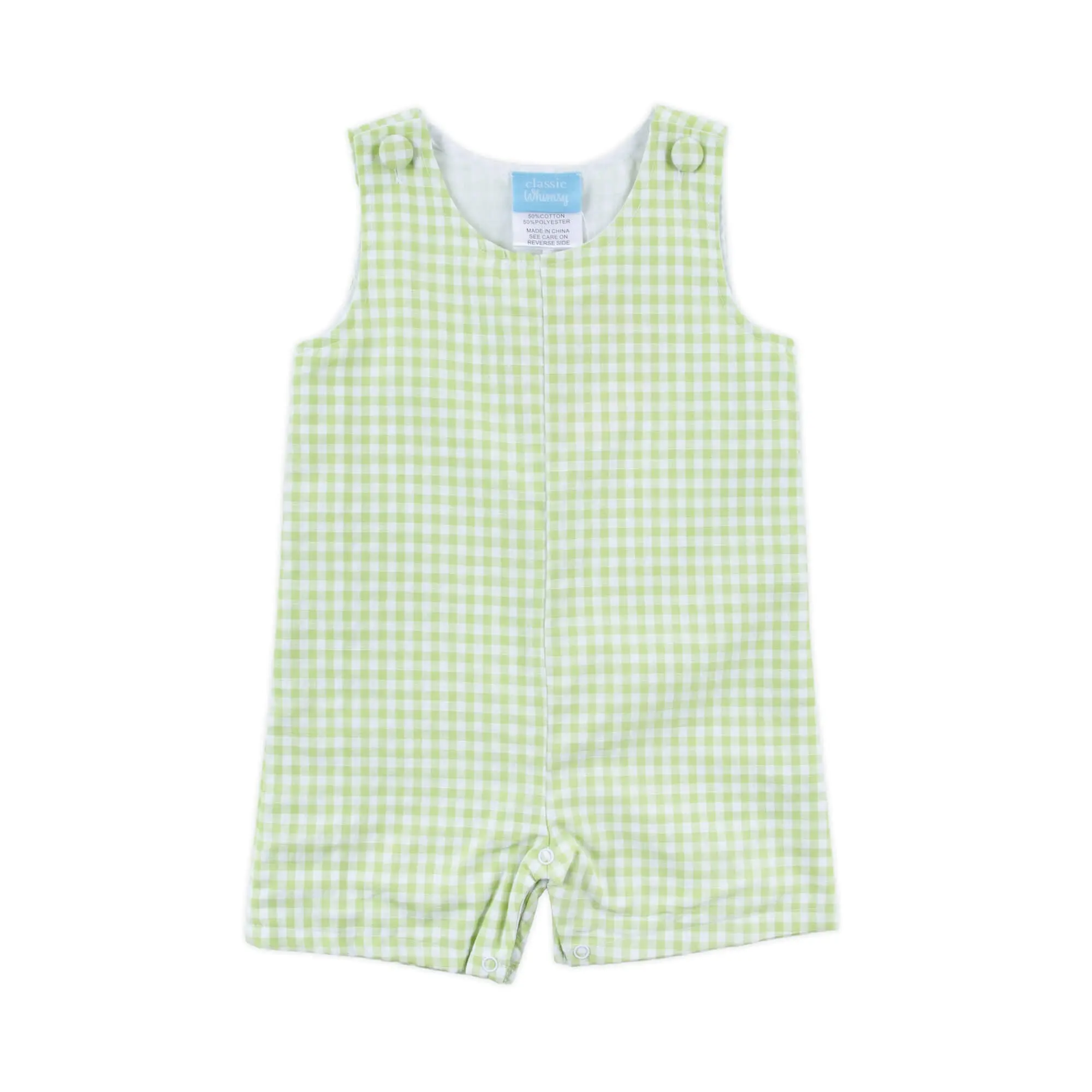 Spring Days Light Green Gingham Jon Jon - Classic Boys Outfit