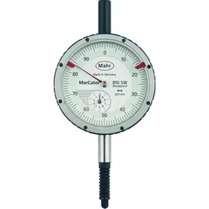 Mahr Dial Drop Indicators, Accuracy (Decimal Inch): +/-0.0005, Accuracy (mum): 15.00, Accuracy (mm): 1 0.0100, Maximum Measurement (mm): 10.00, Maximum Measurement (Decimal Inch): 0.4000, Dial Graduation (mm): 0.0100 4315000
