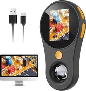 Portable Handheld Digital Microscope - 400X Magnification, 2MP HD Camera, Compact Design, Built-in Screen, Rechargeable Internal Battery, USB Charging for Electronic Repair, Jewelry Inspection