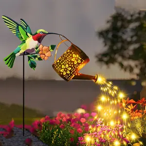 Hummingbird Solar Garden Light, Ip44 Waterproof Outdoor Decorative Warm Color/clear Lanterns, Cute Hanging Garden Lights for Yard Lawn Festive Decoration, Outdoor Landscape Lights