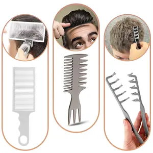 3pcs Lightweight Barber Haircut Kit - Pomade, Texture Hair Styling Comb, Fade Blending Heatless Haircare Tools for Adults, Ideal for Home/Barber Use to Achieve Clean Looks