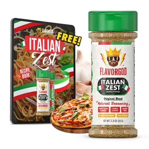 FlavorGod Italian Zest Seasoning - Aromatic Blend of Basil, Thyme, Oregano, Chili, Garlic and Sea Salt - Spice