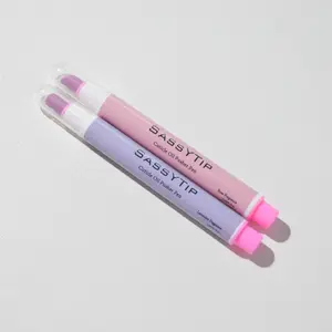 SASSYTIP Ceramic Cuticle Pusher & Jojoba Nail Oil Growth Pen - Effective Cuticle Removal & Durable Ceramic Material for Manicure Care