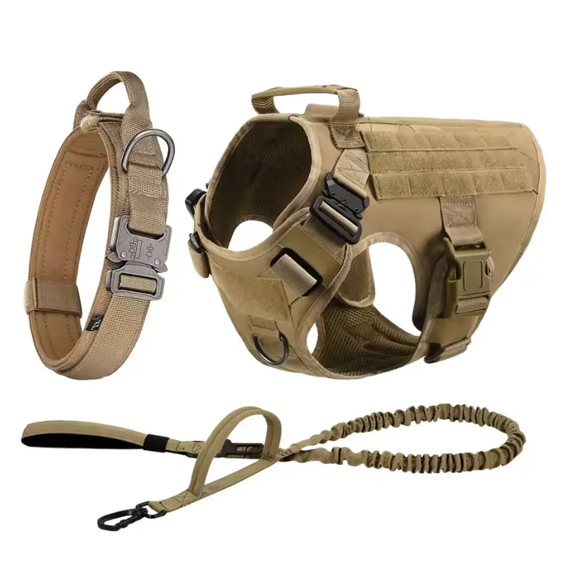 CWV Professional Safety Harness, Collar & Lead Set for Large, Strong Dogs - Military Nylon, Tear-Resistant, Adjustable, Heavy-Duty, Full-Body Protection, Reactive Training Ready Harness Straps #SummerWins #DealsForYouDays Outdoor Dog Accessories