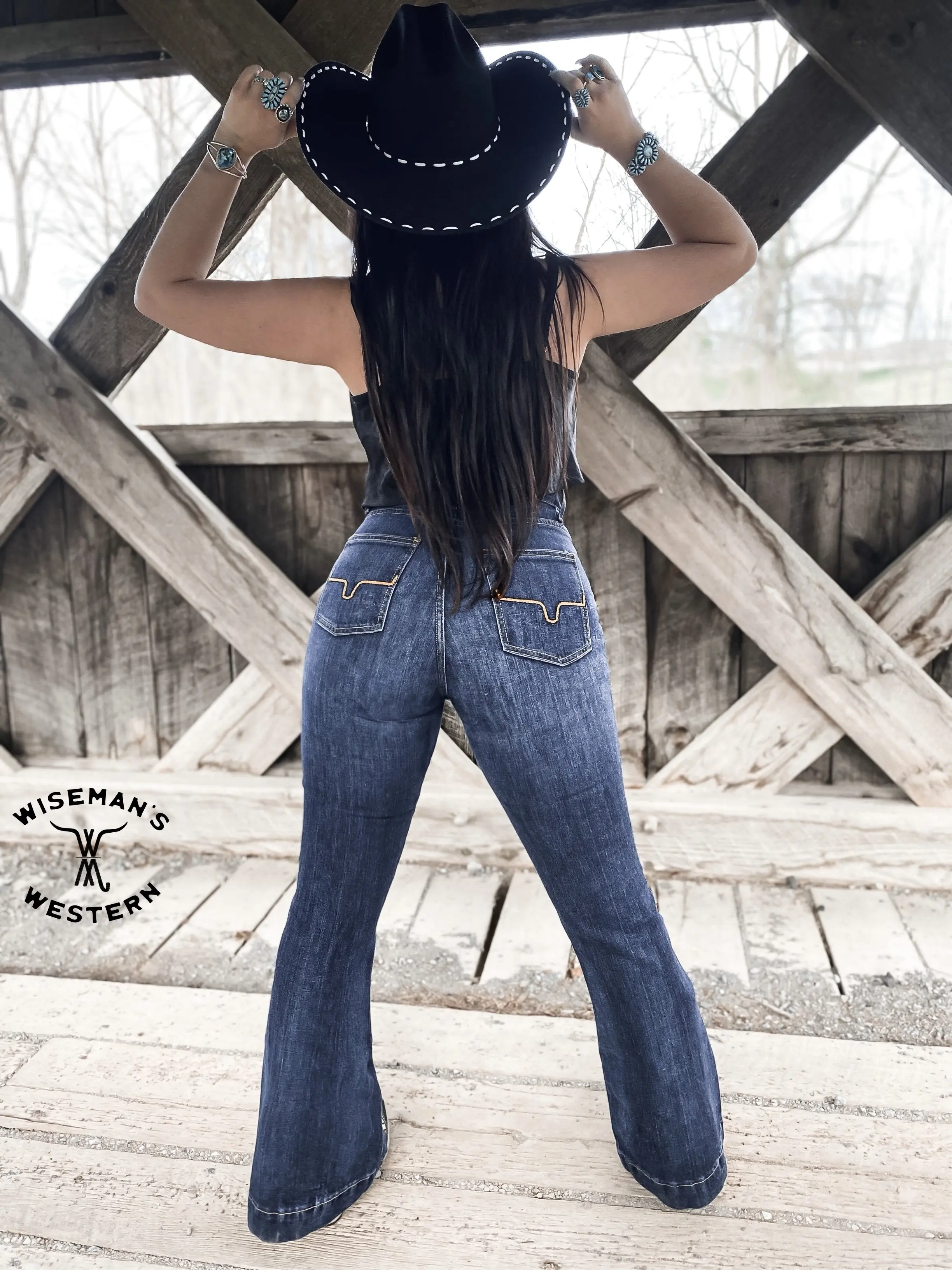 Kimes Ranch Jennifer Dark Bootcut Jeans, Fabric, Cotton, Bottom, Denim, Fit, Women's Clothes, Spandex, Bottoms, Denim Pants, Elastane, High Rise, Yarn, Casual, Longevity And Durability