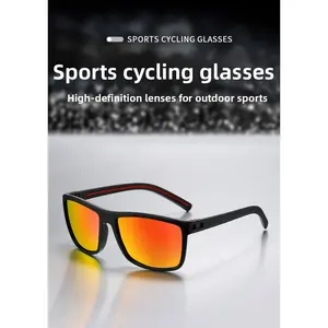 Men's Polarized Cycling Sunglasses - Stylish Spring Hinge Retro Glasses for Outdoor Sports, Windproof & Anti-Glare UV400 Lenses, Ideal for Cycling, Motorcycle Riding & Skiing, High-End Design with European Vintage Aesthetic, Comfortable & Adjustable for A