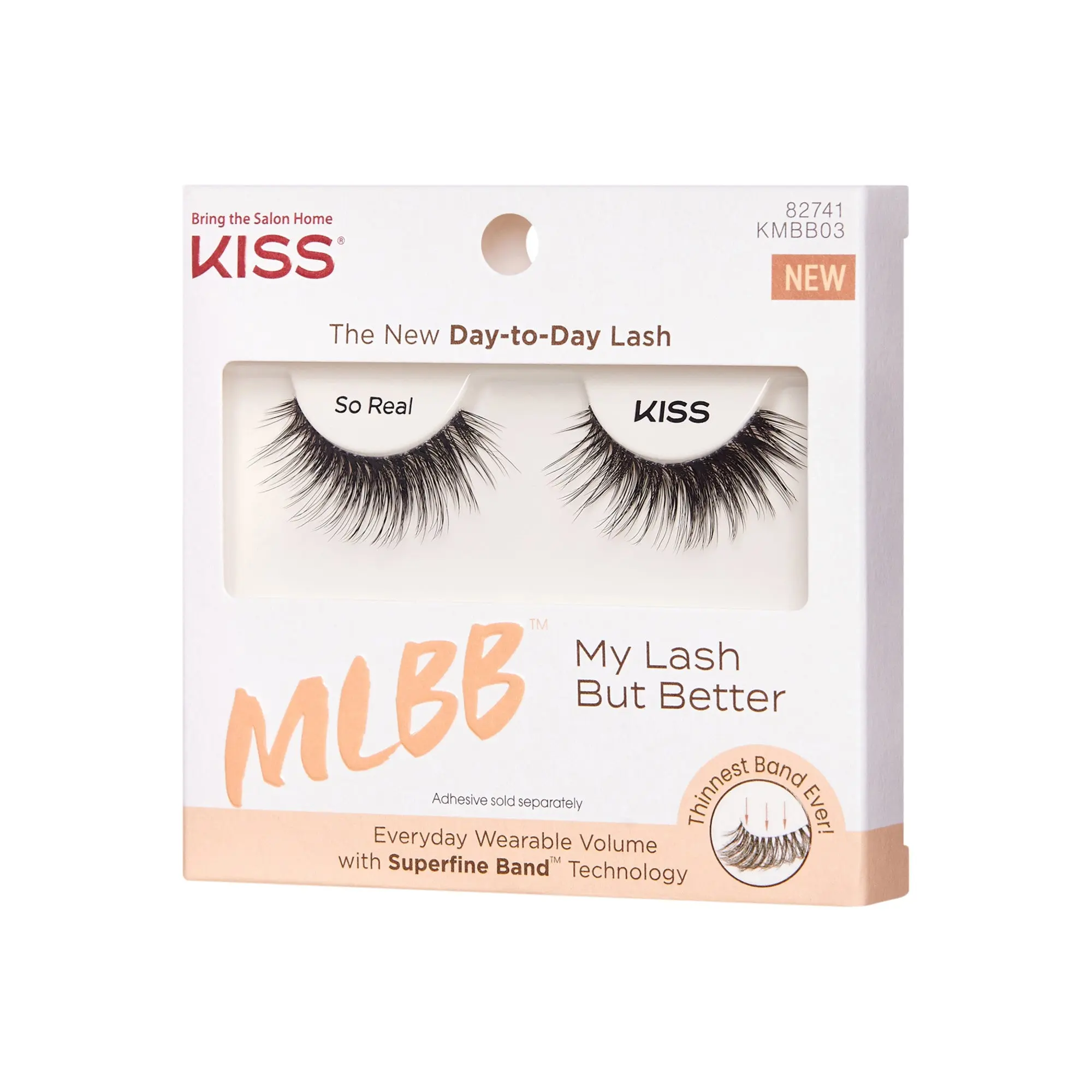 Kiss My Lash But Better False Eyelashes  - So Real | 1 Pair, Strip Lashes, 12mm