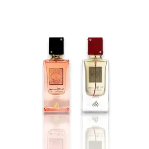 Lattafa Perfumes | Ana Abiyedh Rouge + Ana Abiyedh Coral | 2 - Piece Unisex Fragrance Set | 2.0 oz Per Bottle