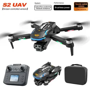 2026 Amateur Drone 1080P Screen Controller Drone Optical Flow Dual Adjustable Camera Vertical Shooting Optical Flow Hover Brushless Power Drone No Need Phone Control