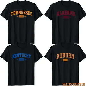 Vintage State EST T-Shirt USA Varsity Style Unisex Graphic Tee for State Pride Lovers, Travel Outfit Souvenir Shirt, Gift for Dad Mom Friends on Independence Day, Holidays & Birthdays