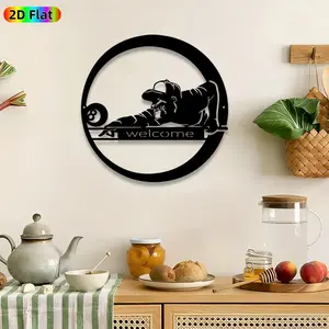 1pc Gorilla Pool Player Metal Wall Art, 8-Ball Gorilla Wall Sculptures Mural, Intricate Craftsmanship, Artistic Metalwork, Modern Minimalist Design, Perfect for Housewarming, Fathers Day, Game Room, Bar Decor, Ideal Gift for Billiards Enthusiasts