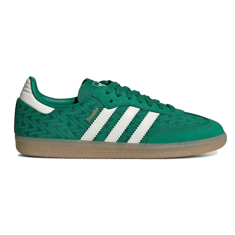 adidas Samba OG Bold Green Off White Gold (Women's) - Retro Court Look Upgrade