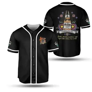 Trendy Black Modelo Especial Cerveza Mexican Signature Beer Unisex Baseball Jersey, Mexican Spirit Beer Jersey Shirt For Friends Drinking Beer Lovers