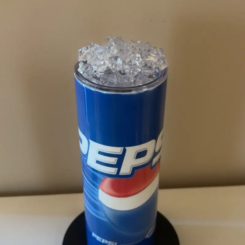 Reusable Iced Pepsi Tumbler Water Bottle with Lid, Kitchenware Drinkware for Beverage Storage