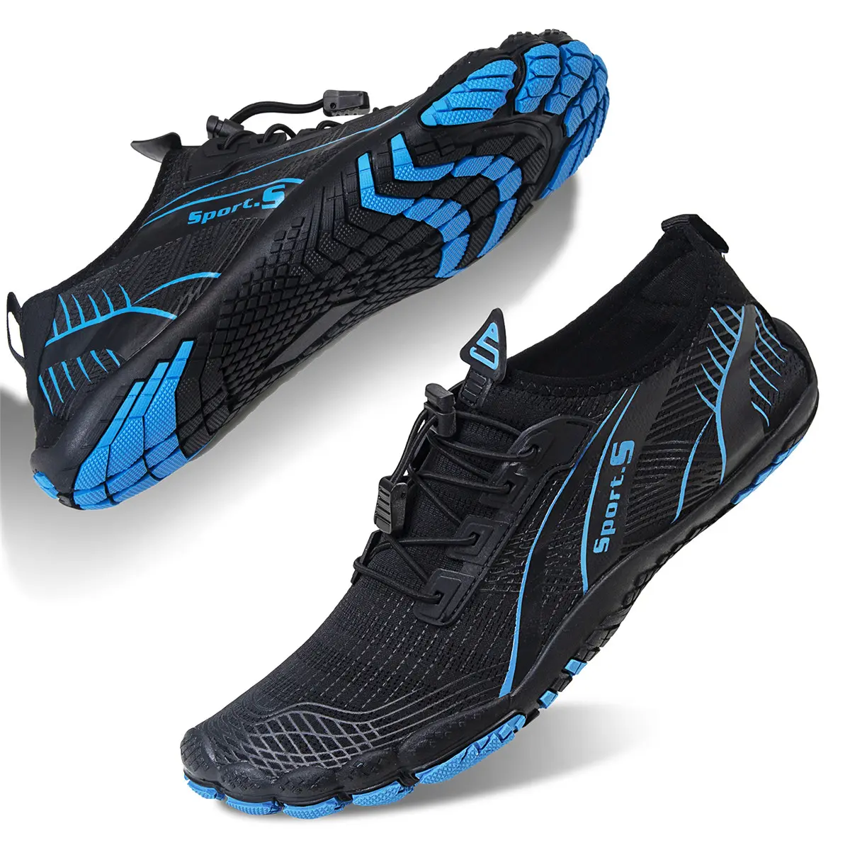Barefoot Water Shoes for Men and Women, Quick-Dry Polyester Swim Shoes with Wide Toe Box for Hiking, Beach & Pool