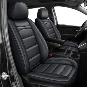 Faux Leather Car Seat Protectors for Honda Odyssey 2018-2025, 8-Seat Black Waterproof Wear-Resistant Airbag-Compatible Automotive Interior Accessories