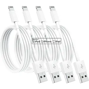 4 Pack 6FT iPhone Charging Cables, Lightning Fast iPhone Charging Cord for iPhone 12/11/11Pro/11Max/ X/XS/XR/XS Max/8/7, ipad