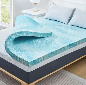 WeCharmer 3-Inch Mattress Topper, Dual Layer Memory Foam, Cooling Gel Infused Bed Topper for Pressure Relief Back Pain & Comfort Body Support