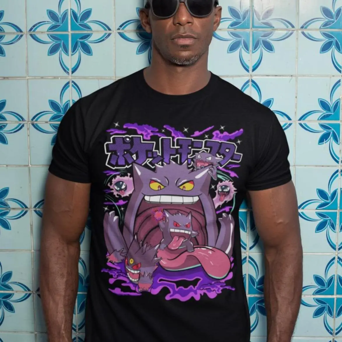 Pokemon Gengar Ghastly T-Shirt, Ghost Type element Silhouette, Video Game T-Shirt, Japanese Anime, Trendy Looks, Stay Ahead of