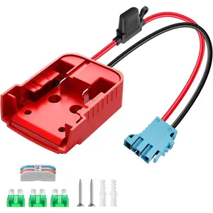 Wheel Adapter for M18 Battery Adapter 18V Wheel Battery Converter with Wire Harness Connector Compatible with Peg-Perego Children's Riding Toys 12AWG Wire Connector with Switch