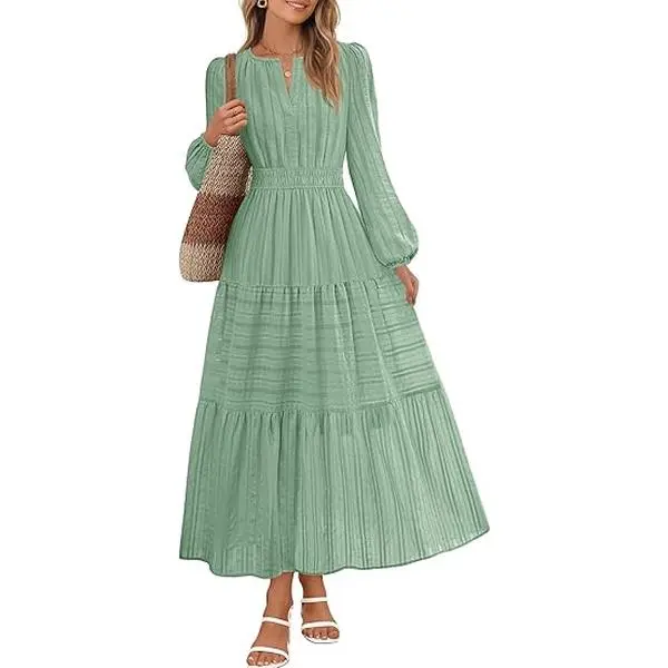 long sleeve cotton dress - TikTok Shop