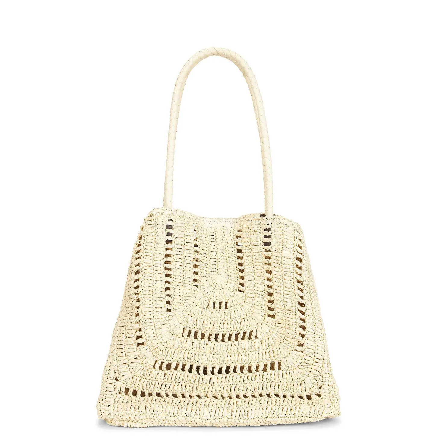 Madewell Large Eyelet Raffia Tote in Natural