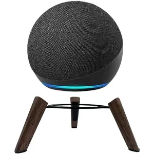 Real Wooden Tripod Stand for Alexa Echo Dots (4th Gen)(5th Gen),  Stand Holder with Metal Frame and  pod Feets Secure  Wooden Mount Holder for Echo Dot Accessories (only Stand)