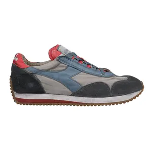 diadora Mens Equip H Dirty Stone Wash Evo Lace Up Sneakers Shoes Casual - Blue, Grey